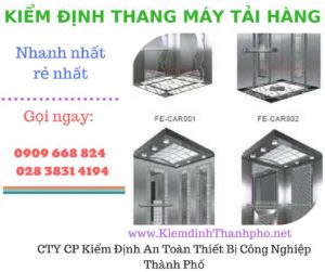 Hình ảnh kiểm định thang máy tải hàng