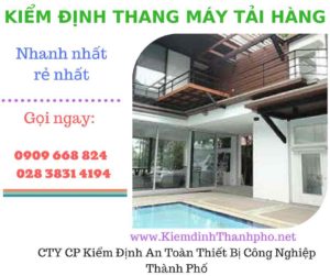 Hình ảnh kiểm định thang máy tải hàng