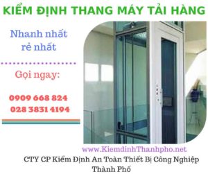 Hình ảnh kiểm định thang máy tải hàng