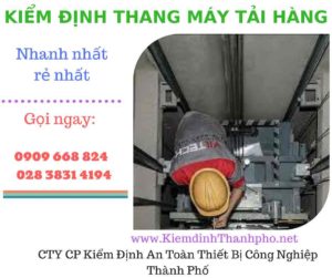 Hình ảnh kiểm định thang máy tải hàng