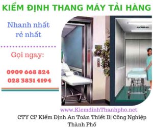 Hình ảnh kiểm định thang máy tải hàng