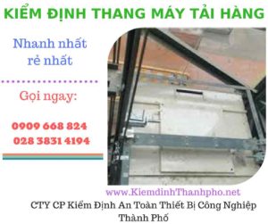 Hình ảnh kiểm định thang máy tải hàng