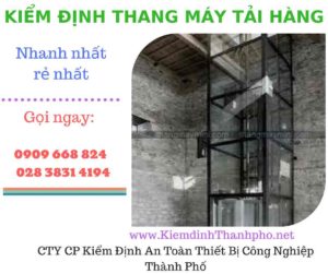 Hình ảnh kiểm định thang máy tải hàng