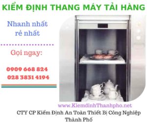 Hình ảnh kiểm định thang máy tải hàng