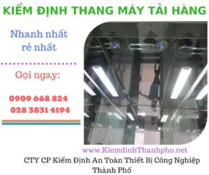 Hình ảnh kiểm định thang máy tải hàng