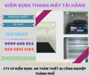 Hình ảnh kiểm định thang máy tải hàng