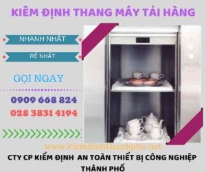 Hình ảnh kiểm định thang máy tải hàng