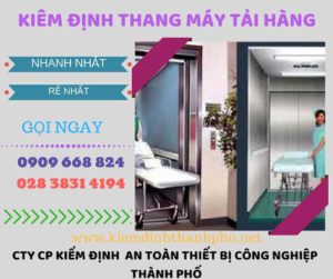 Hình ảnh kiểm định thang máy tải hàng