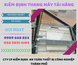 Hình ảnh kiểm định thang máy tải hàng