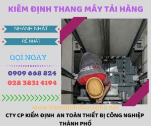 Hình ảnh kiểm định thang máy tải hàng