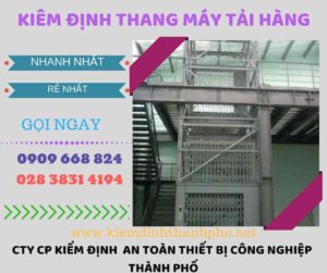 Hình ảnh kiểm định thang máy tải hàng