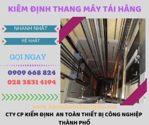 Hình ảnh kiểm định thang máy tải hàng