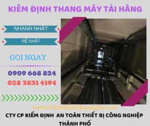 Hình ảnh kiểm định thang máy tải hàng