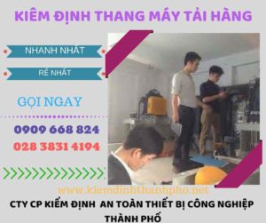 Hình ảnh kiểm định thang máy tải hàng