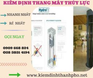 Hình ảnh kiểm định thang máy thủy lực