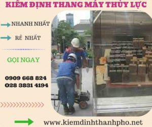 Hình ảnh kiểm định thang máy thủy lực