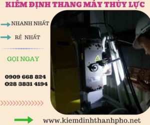 Hình ảnh kiểm định thang máy thủy lực