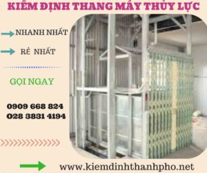 Hình ảnh kiểm định thang máy thủy lực