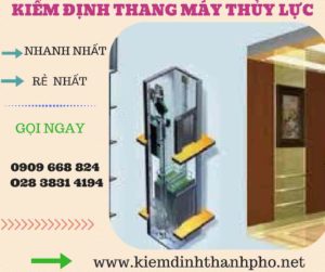 Hình ảnh kiểm định thang máy thủy lực