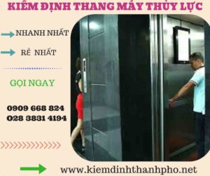 Hình ảnh kiểm định thang máy thủy lực