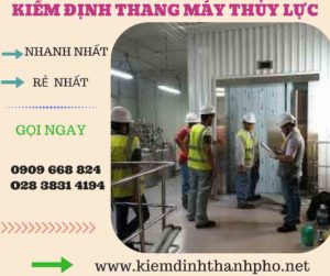 Hình ảnh kiểm định thang máy thủy lực