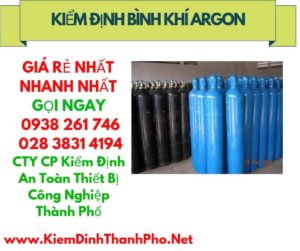 hình ảnh kiểm định bình khí Argon