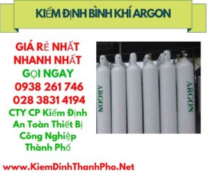 hình ảnh kiểm định bình khí Argon