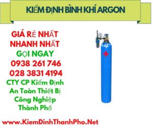 hình ảnh kiểm định bình khí Argon