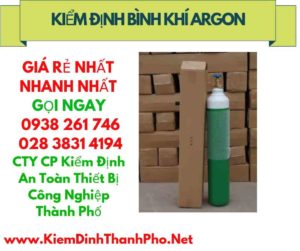 hình ảnh kiểm định bình khí Argon