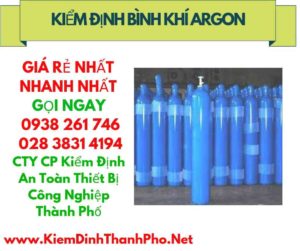 hình ảnh kiểm định bình khí Argon