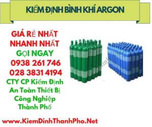 hình ảnh kiểm định bình khí Argon