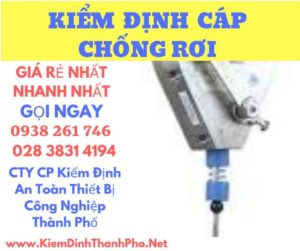 Hình ảnh kiểm định cáp chống rơi