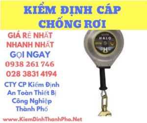 Hình ảnh kiểm định cáp chống rơi