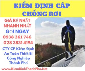 Hình ảnh kiểm định cáp chống rơi