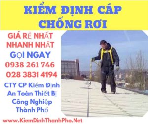 Hình ảnh kiểm định cáp chống rơi