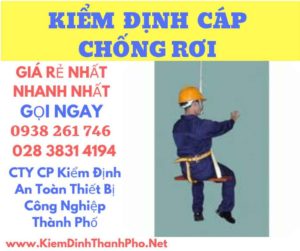 Hình ảnh kiểm định cáp chống rơi