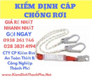 Hình ảnh kiểm định cáp chống rơi