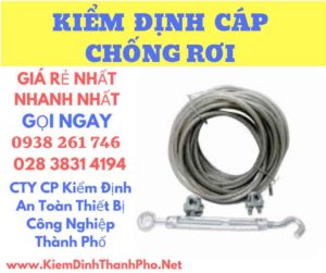 Hình ảnh kiểm định cáp chống rơi