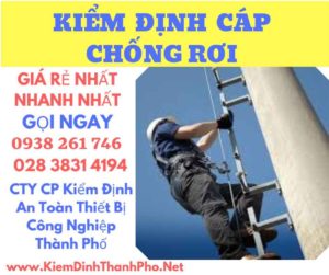 Hình ảnh kiểm định cáp chống rơi