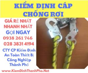 Hình ảnh kiểm định cáp chống rơi