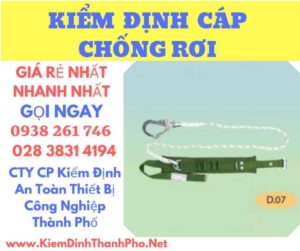 Hình ảnh kiểm định cáp chống rơi