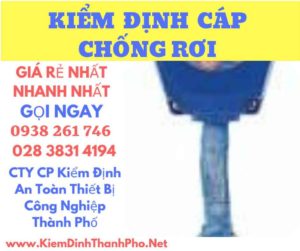 Hình ảnh kiểm định cáp chống rơi