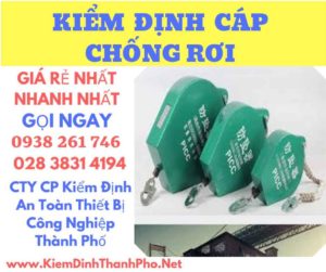 Hình ảnh kiểm định cáp chống rơi