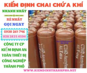 Hình ảnh kiểm định chai chứa khí