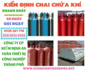 Hình ảnh kiểm định chai chứa khí