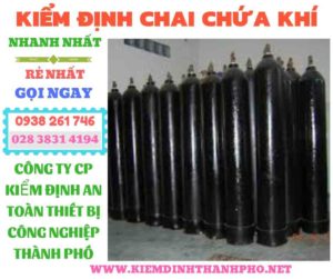 Hình ảnh kiểm định chai chứa khí