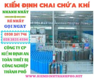 Hình ảnh kiểm định chai chứa khí