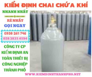 Hình ảnh kiểm định chai chứa khí