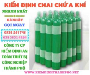 Hình ảnh kiểm định chai chứa khí