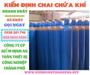 Hình ảnh kiểm định chai chứa khí